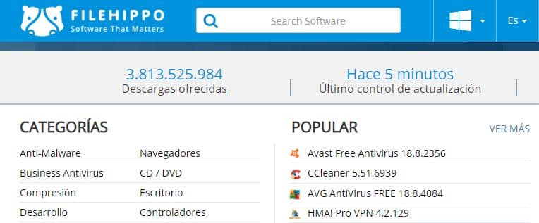 Descargar Aplicaciones Gratis para Windows: 9 Sitios No Peligrosos 4 Descargar aplicaciones gratis con Filehippo