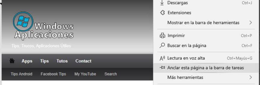 Anclar un Sitio Web a la Barra de Tareas: Truco Chrome, Firefox y Edge 3 Anclar un Sitio Web barra de tareas