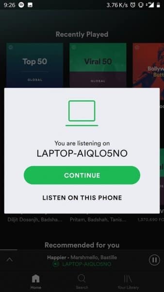 Spotify Connect en Windows 10: Usando el móvil con Control Remoto 8 Spotify Connect