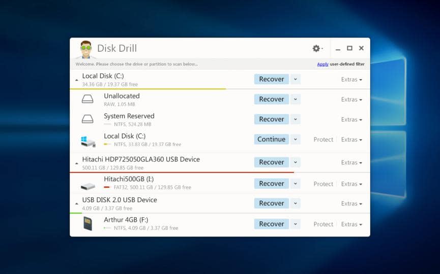 ¿Cómo Recuperar Archivos Borrados con Disk Drill en Windows? 1 recuperar archivos borraos en Windows