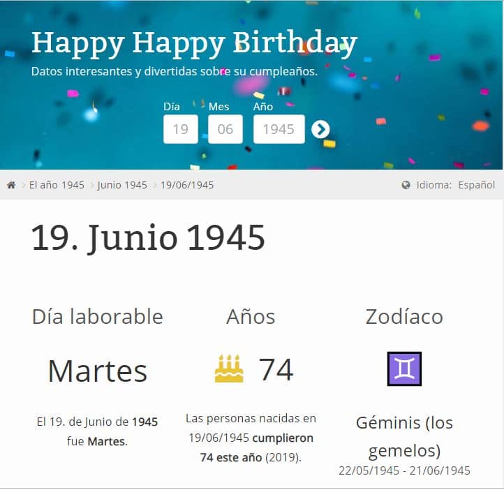 Feliz Cumpleaños: Cómo Descargar Gratis los Datos de tu Nacimiento 1 feliz cumpleaños en Windows 10