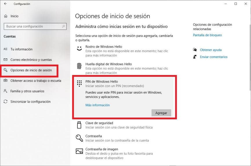Cómo Desactivar Pin Hello de Windows 10 y Usar Solo la Contraseña 2 Desactivar Hello Windows 10