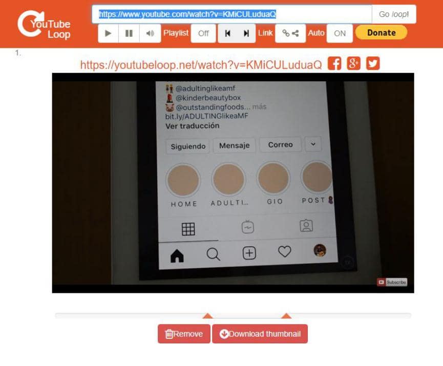 Reproducir Videos de YouTube loop