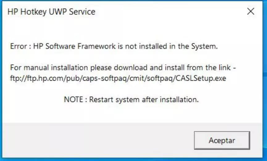 Tecla Funcion inactivas