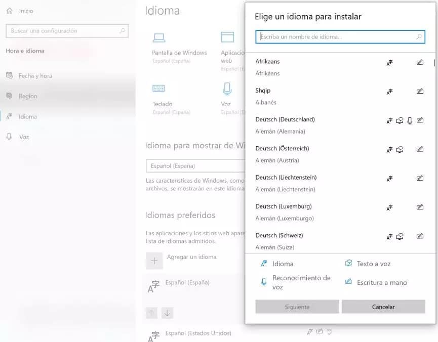 Teclado en Windows 10: Elegir uno ANSI o ISO para tu país 2 clado para windows 10 en los ajustes 1