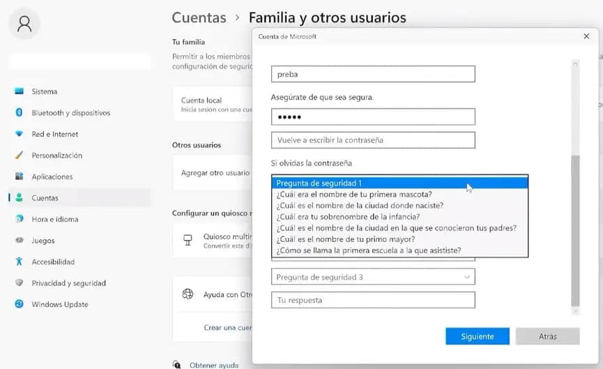 Quitar las preguntas de Microsoft al crear una cuenta local en Windows 11 2 quitar preguntas de microsoft al crear una cuenta local
