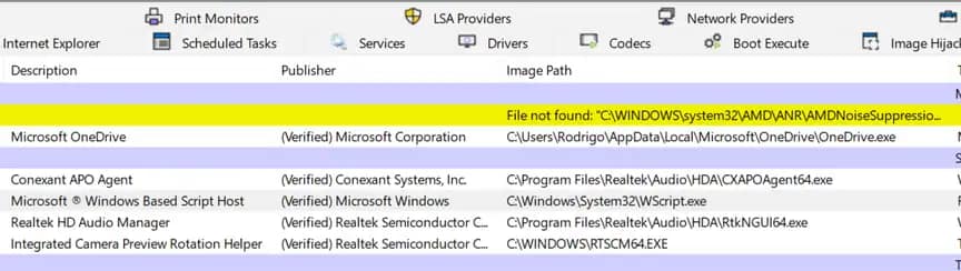 Error Windows Script Host: Cómo Borrarlo con Autoruns 3 Error Windows Script Host